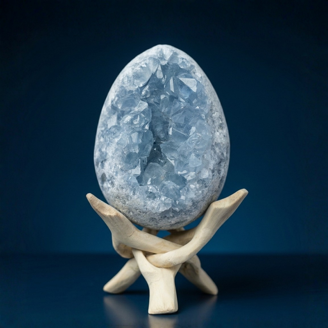 Blue Celestite Egg