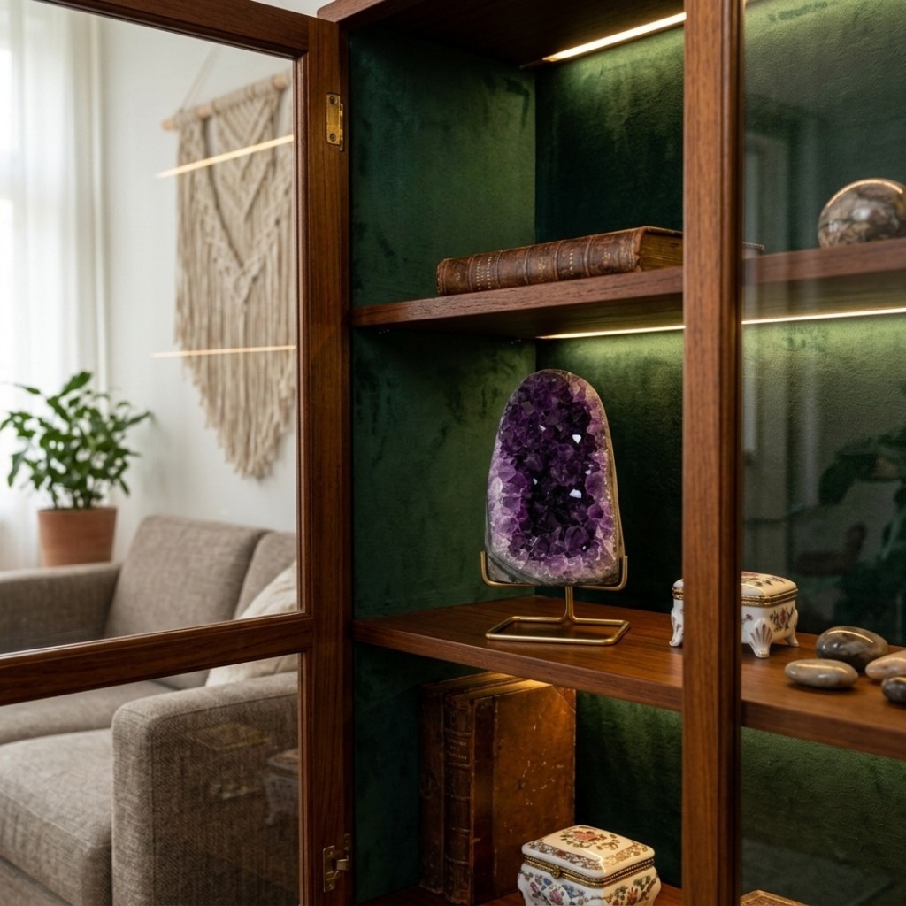 Natural Amethyst with Carved Base