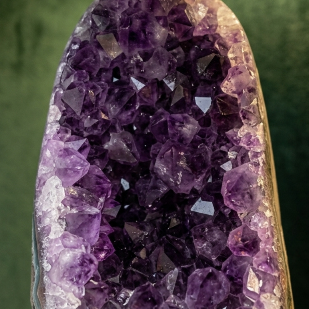 Natural Amethyst with Carved Base
