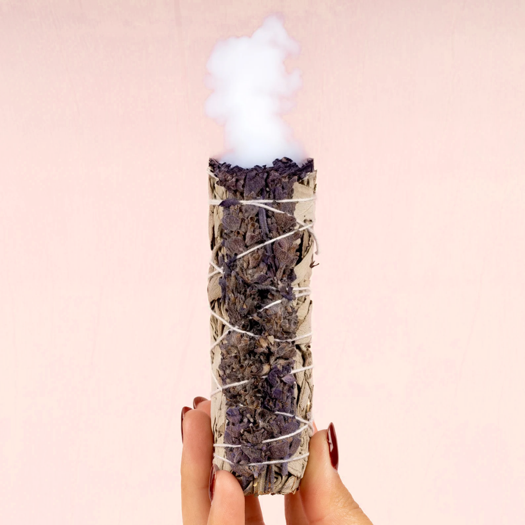 Lavender and White Sage Smudge Stick for cleansing. 2 pc