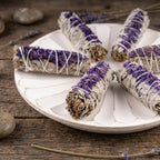 Lavender and White Sage Smudge Stick for cleansing. 2 pc